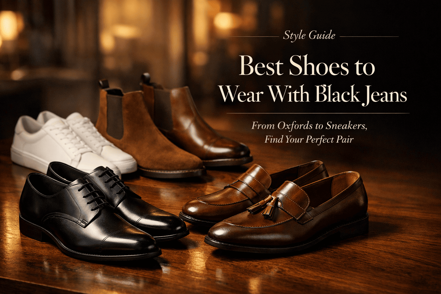 What Shoes to Wear With Black Jeans: Men's Complete Style Guide (2026) LexaItaliano What Shoes to Wear With Black Jeans: Men's Complete Style Guide (2026) LexaItaliano