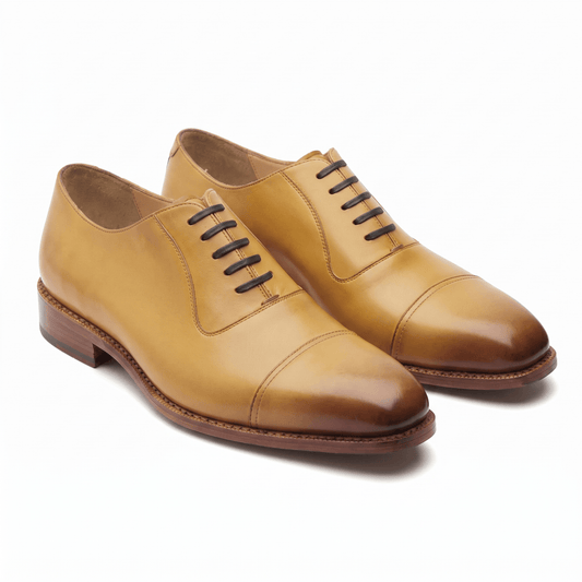 Adele-Adelaide Mustard Oxford Shoes for Men