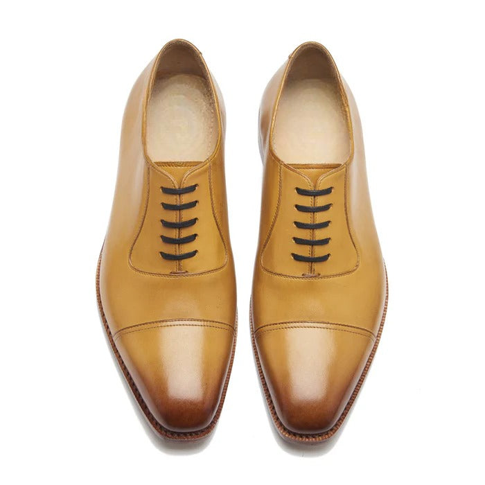 Adele-Adelaide mustard Oxford shoes – front view