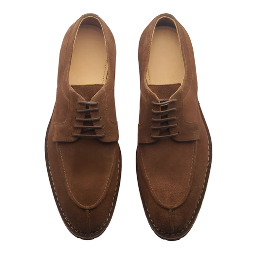 Aurora Split Toe Derby - Snuff Repello Suede | Norwegian Construction