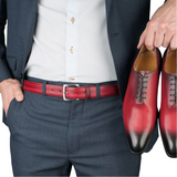 handcrafted oxblood patina leather oxford shoes