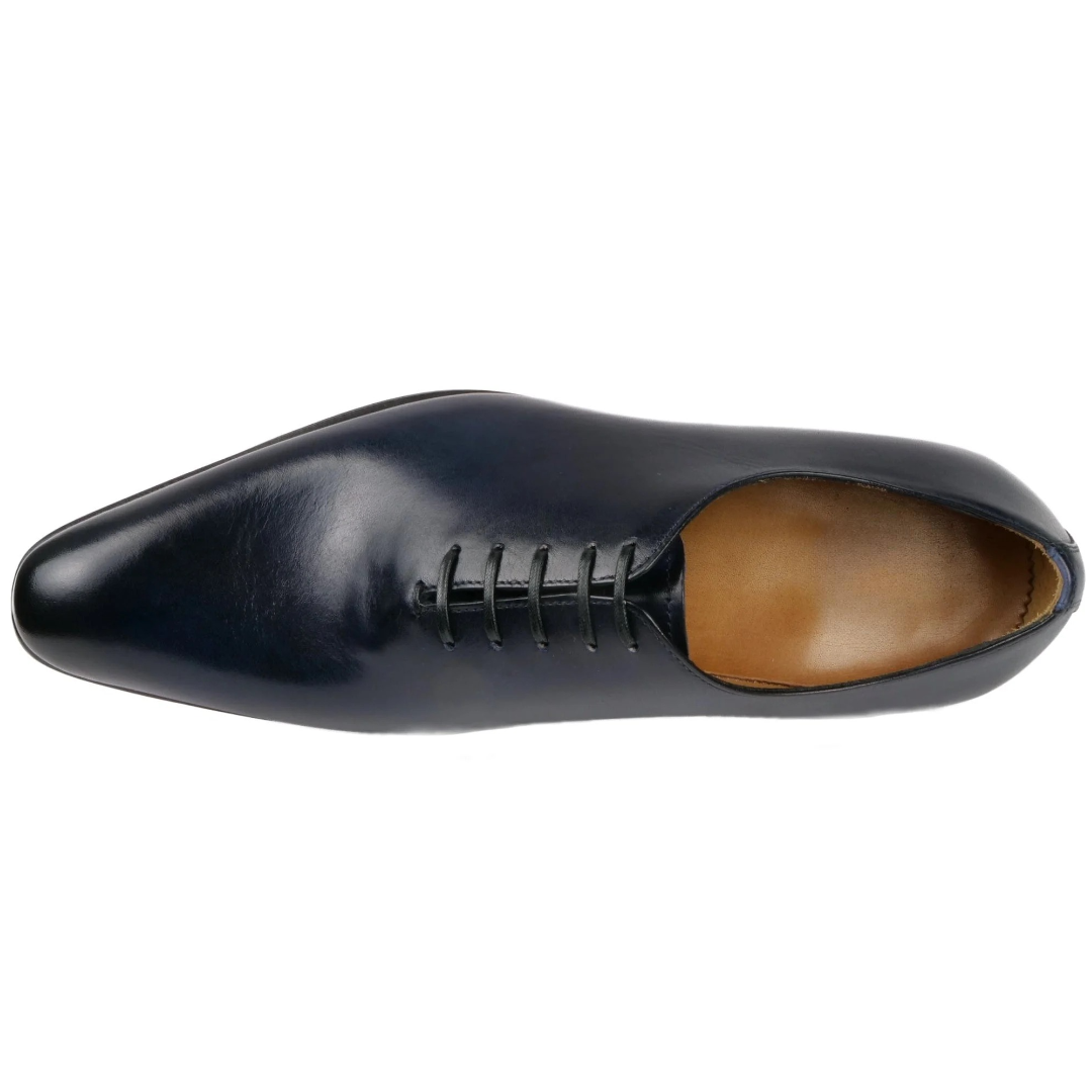 classic wholecut oxford formal shoes in blue