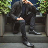 Smooth grey leather wholecut oxford shoes showing fine craftsmanship and finish