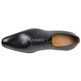 Menβs grey wholecut oxford shoes by Benson with elegant closed lacing style