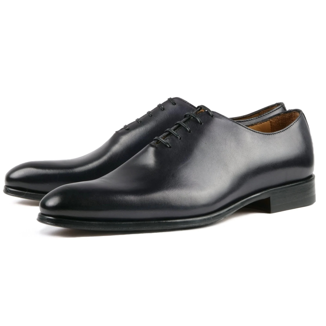 Benson wholecut oxford grey leather shoes for men β premium handcrafted formal footwear