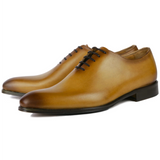 menβs wholecut oxford shoes in almond tan