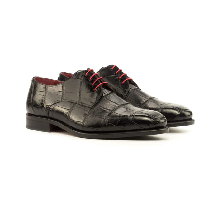 BlShoesack alligator leather Derby shoes – front view
