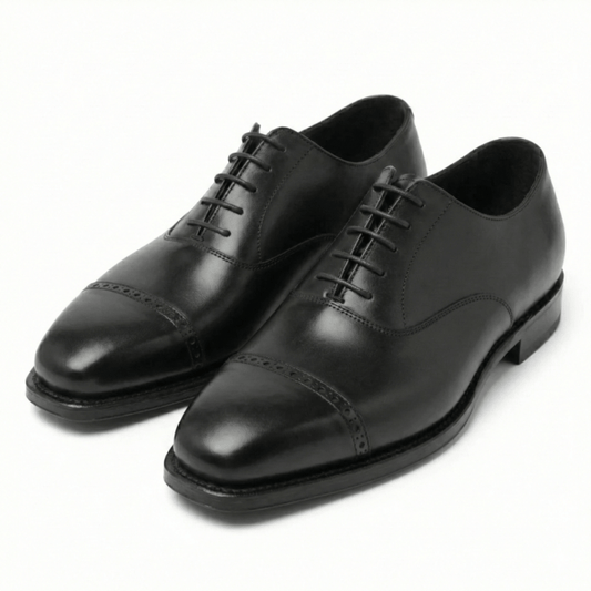 Black Cap Toe Oxford – Premium Leather Formal