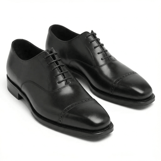 Black Cap Toe Oxford – Premium Leather Formal