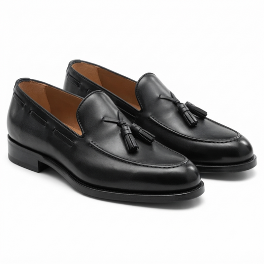 Black Tassel Loafers for Men – Premium Leather