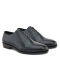 Black whole cut leather Oxford shoes for men with seamless one-piece leather and classic formal design