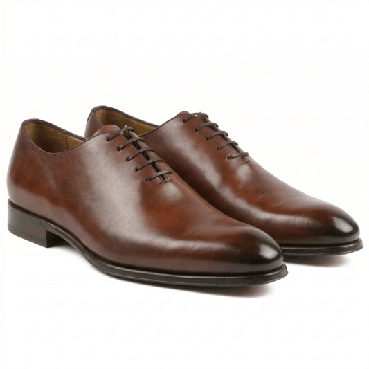 Brown Leather Oxford Shoes – Handcrafted