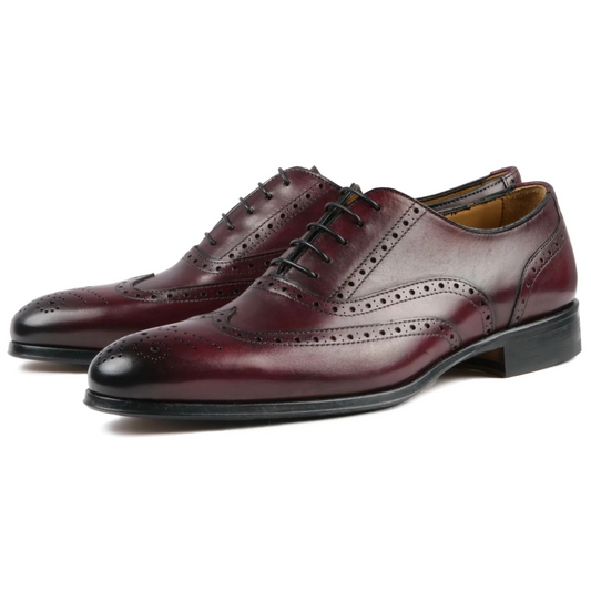 Cambridge Wingtip Oxford Brogue Oxblood