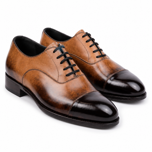 Classic Handmade Shiny Leather Oxford Shoes