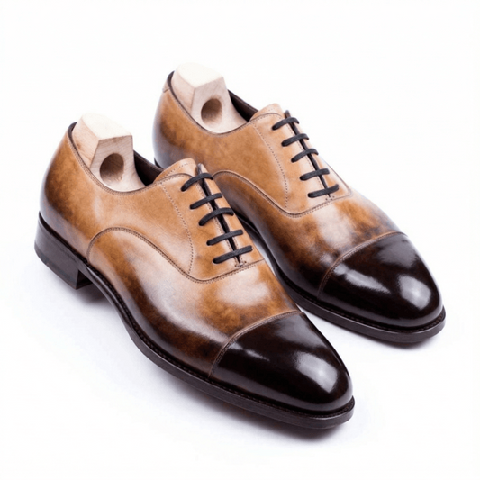 Classic Handmade Shiny Leather Oxford Shoes