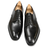 Black Boxcalf Derby shoes for men with premium smooth leather by LexaItaliano