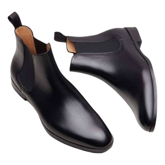 Black leather Chelsea boots for men – premium handcrafted ankle boots