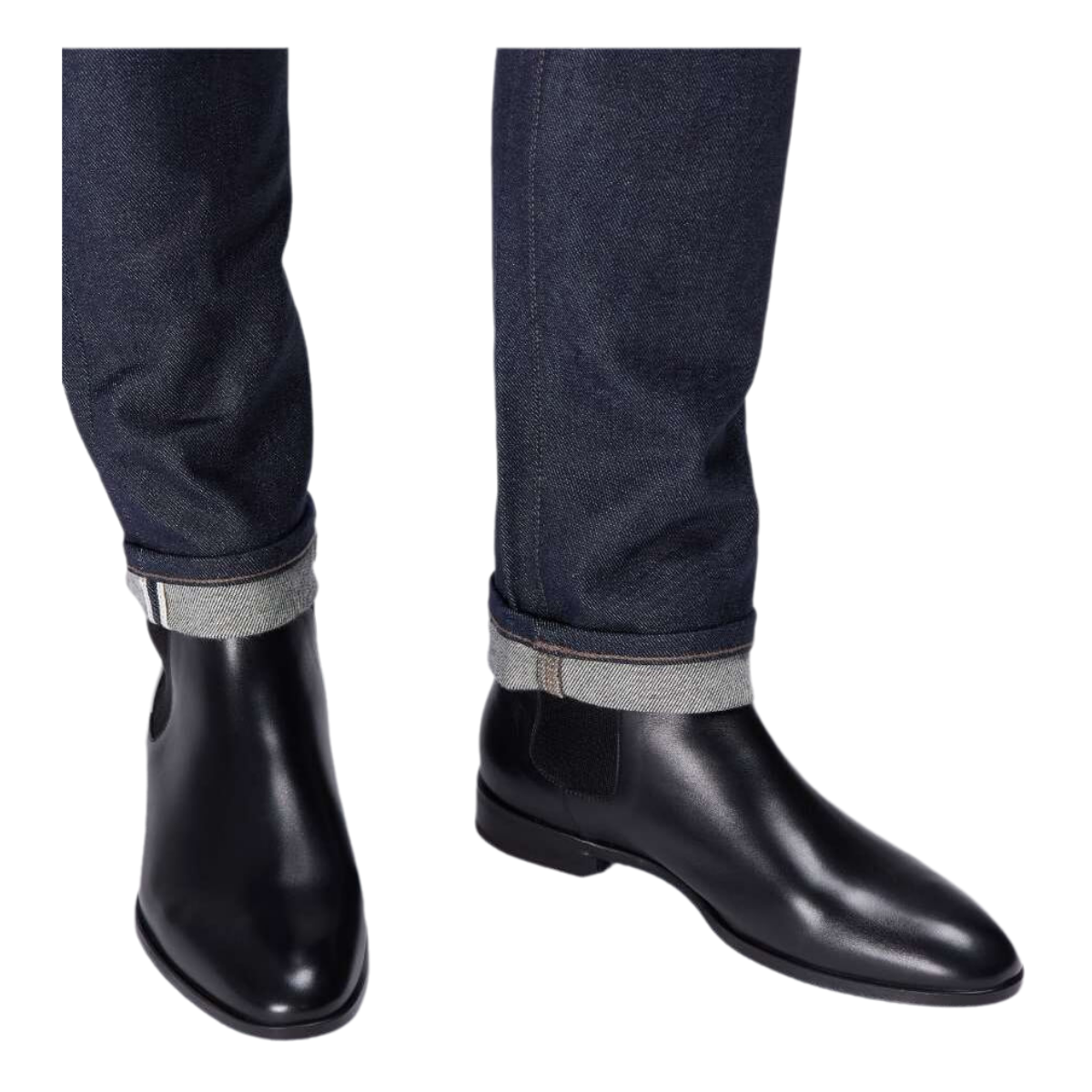 Premium black leather Chelsea boots for men with smooth finish and durable sole