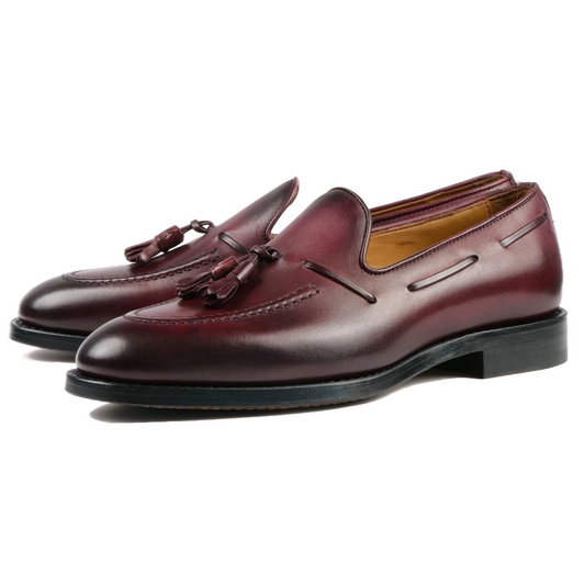 Henley Tassel Loafer β Premium Oxblood Leather