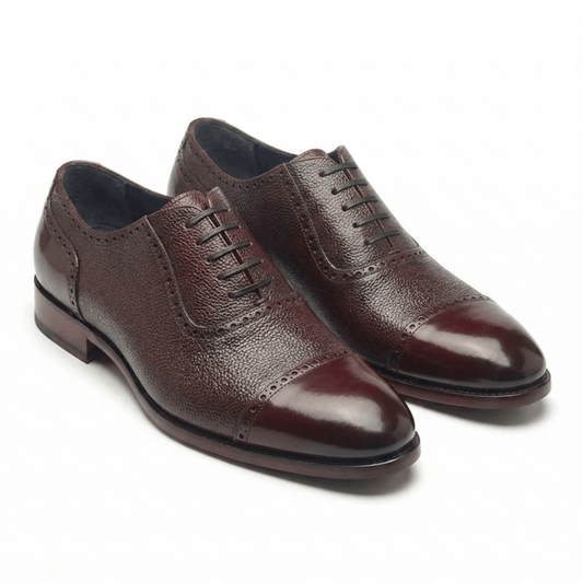 Huayra-Adelaide Oxford – Burgundy Textured Leather