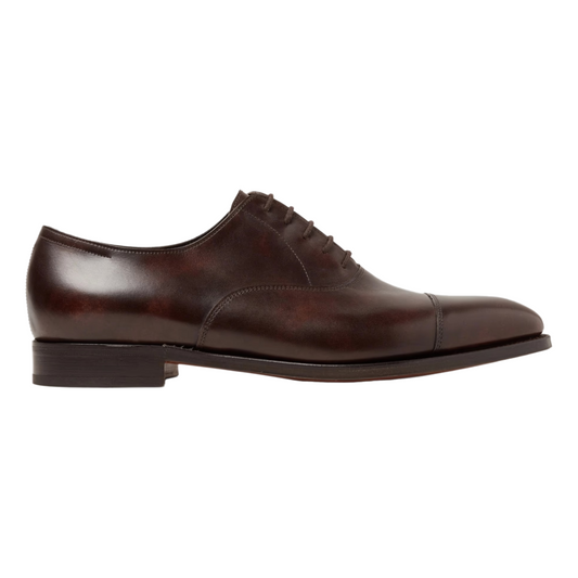 Brown Cap Toe Oxford Shoes for Men – Handcrafted Leather