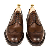 Brown longwing Blucher shoes for men in premium Vegano leather by LexaItaliano