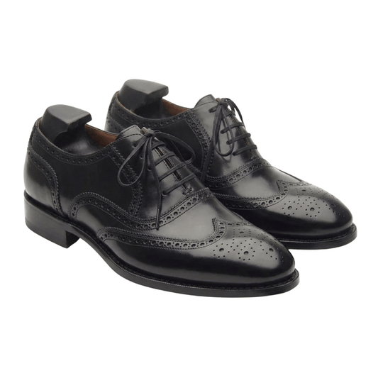 Marcell Full Brogue Oxford Shoes for Men – Black Box Calf