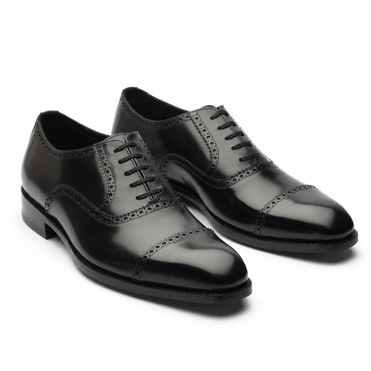 Premium Handmade Black Leather Oxford Shoes
