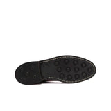 Modern leather boots for men – sole view