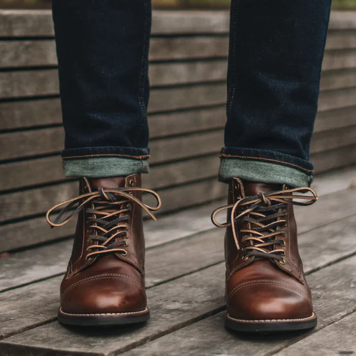 Stylish men’s leather boots for casual wear – angled view