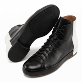 black leather boots sole grip bottom view durable outsole