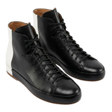 black leather lace up boots for men premium ankle boots