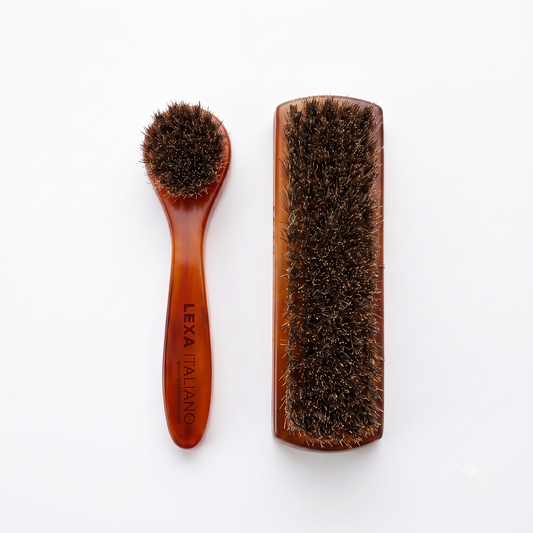 Premium Horsehair Shoe Brush for Leather Shoes