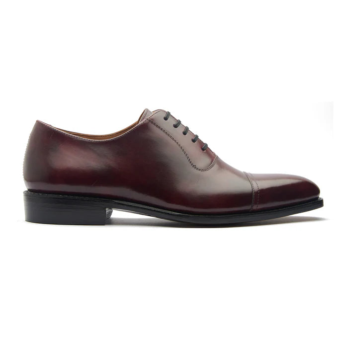 Adele-Adelaide Oxford - Burgundy Museum Calf | Hand Welted Contemporary Classics