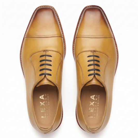 Adele-Adelaide Mustard Oxford Shoes for Men