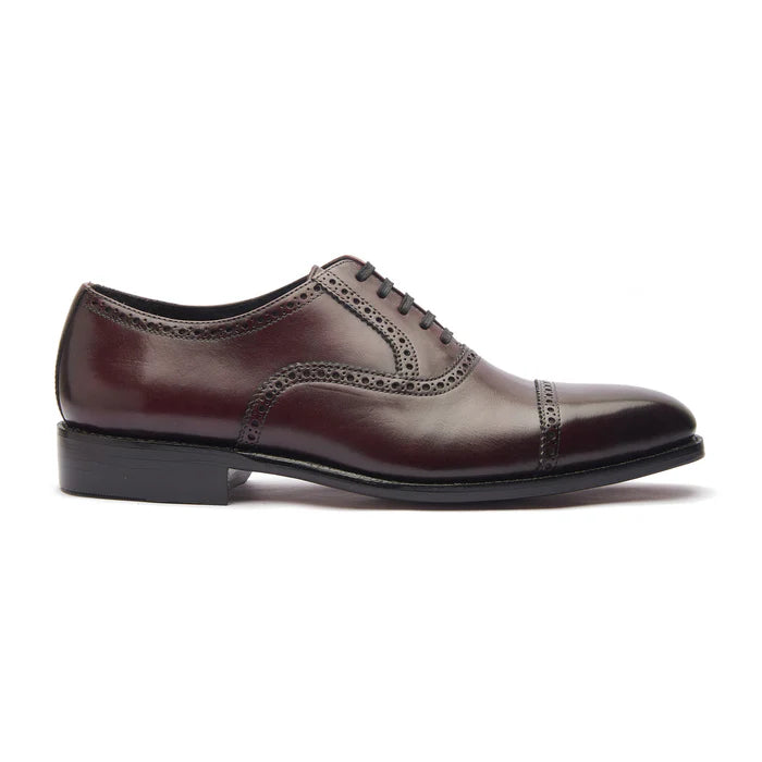 Bemer-Quarter Brogue Oxford - Burgundy | Hand Welted