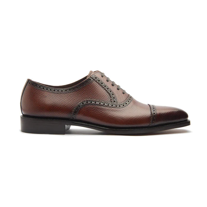 Bemer-X Quarter Brogue Oxford - Horween Hatch-grain  Hand Welted