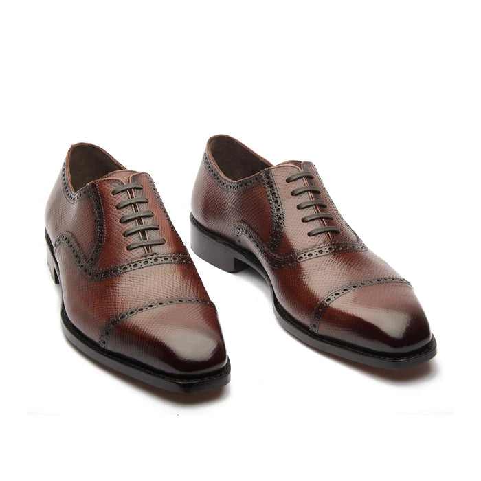 Bemer-X Quarter Brogue Oxford - Horween Hatch-grain  Hand Welted