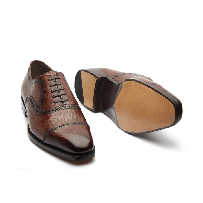 Bemer-X Quarter Brogue Oxford - Horween Hatch-grain  Hand Welted