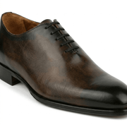 Benson Patina Brown Wholecut Oxford Shoes for Men