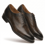 Benson Patina Brown Wholecut Oxford Shoes for Men