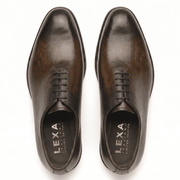 Benson Patina Brown Wholecut Oxford Shoes for Men