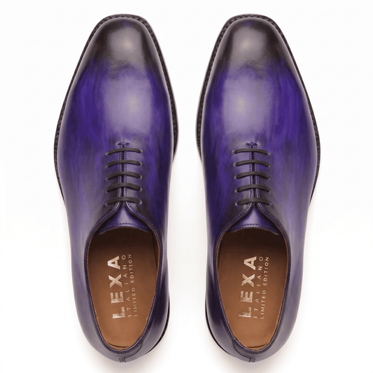 Benson Wholecut Custom Patina Purple Oxford for Men