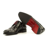 Premium alligator leather Derby shoes – top angle