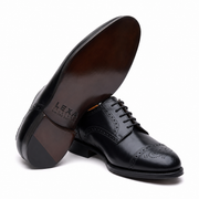 Black Brogue Oxford Shoes for Men