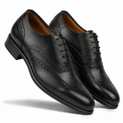 Black Brogue Oxford – Premium Wingtip Leather