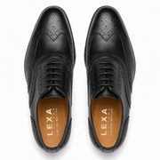 Black Brogue Oxford – Premium Wingtip Leather
