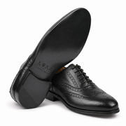Black Brogue Oxford – Premium Wingtip Leather