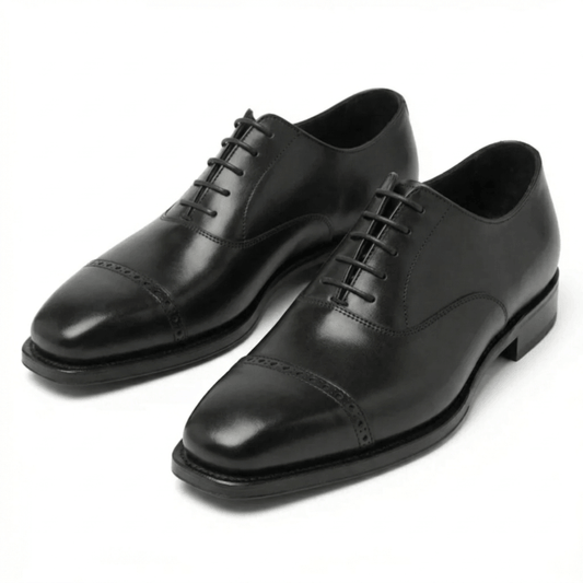 Black Cap Toe Oxford – Premium Leather Formal