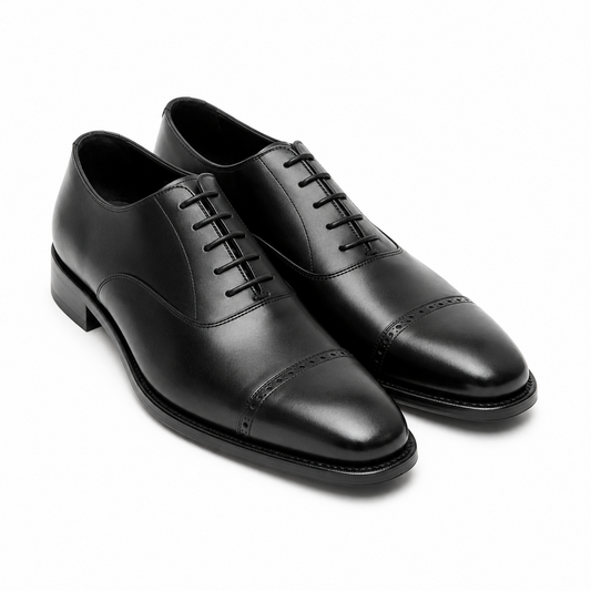 Black Cap Toe Oxford – Premium Leather Formal